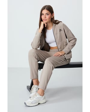 Dames Hoodie Met Rits En Broek Set