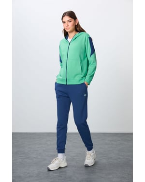Oversized Hooded Rits Sweatshirt en Broek Set