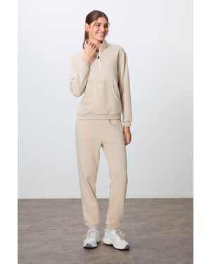 Kleurblok Fleece Trainingspak Set