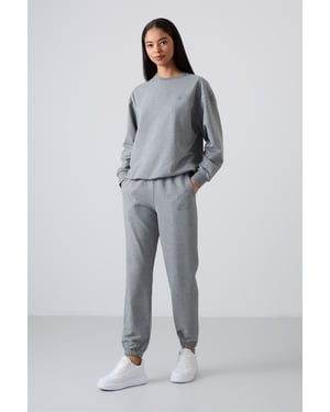 Oversized sweatshirt en set met elastische boordbroek