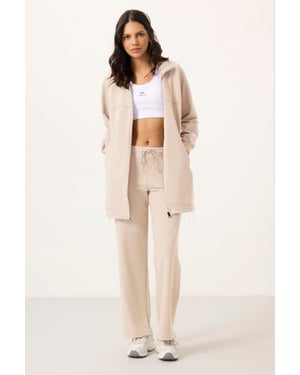 Dames Katoenmix Sweatshirt en Wijde Pantalon Set