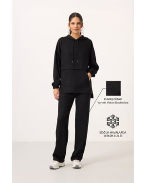 Oversized Hoody en Brede Pantalon Set