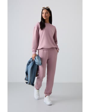Overmaat Sweater en Elastische Zoom Broek Set