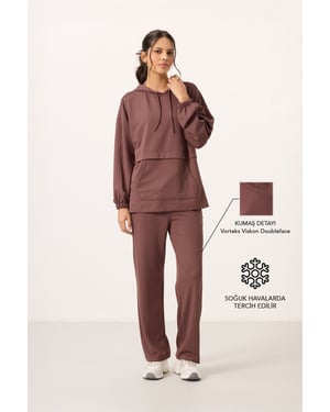 Oversized Hoodie en Wijde Broek Set