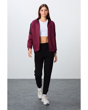 Oversized hoodie met rits en broekset