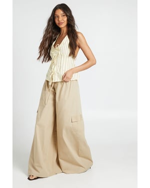 Cotton Poplin Cargo Trousers