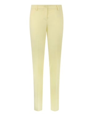 Wool Office Trousers Regular Waist