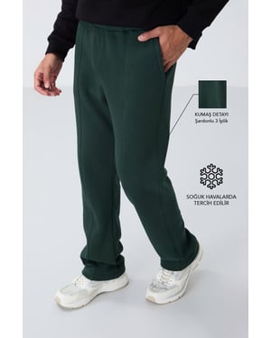 Herrar Regular Fit Bomull-Polyester Sweatpants