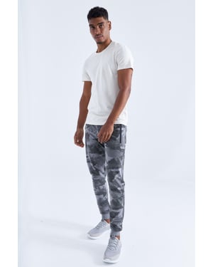 Heren Camouflage Slim Fit Sweatpants