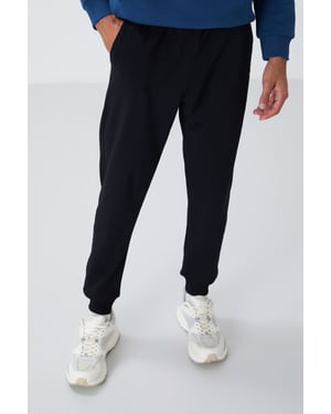 Heren Effen Fleece Joggingbroek