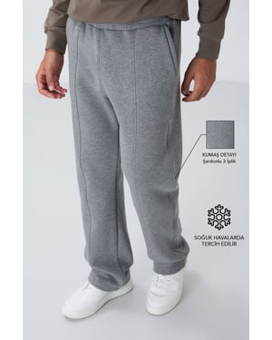 Herrars Regular Fit Bomull-Polyester Sweatpants