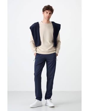 Heren Regular Fit Rechtvallende Sweatpants