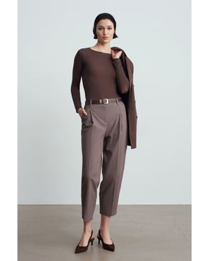 Belted Rechte Pantalon