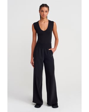 Vrouwen Wijd-Pijp Crêpe Broek