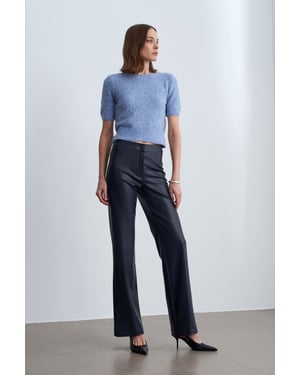 Dames Neplederen Flared Broek