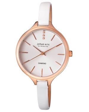 Johan eric: herlev slim women's silver watch..
