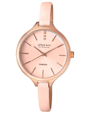 Johan eric: herlev slim women's pink watch....