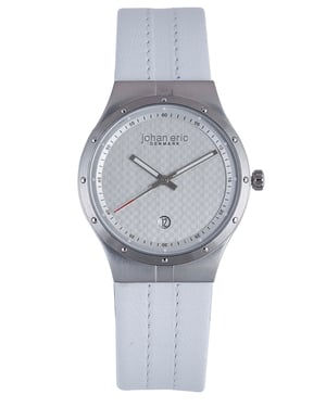 Johan eric: skive mens silver watch..