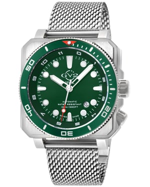GV2 Men's XO Submarine 4540B Swiss Automatic, SW200 Movement Stainless Steel Mesh Band Luminous Watch