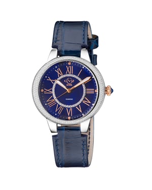 GV2 Astor II WoMens Blue Dial Blue leather band Watch