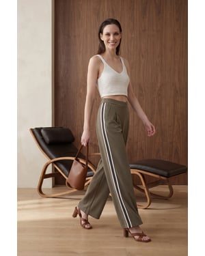 Hoge Taille Plissé Wijde Pantalon