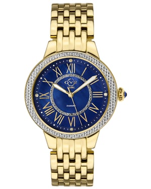 GV2 Astor II Swiss Quartz Diamond Women's Blue MOP Dial