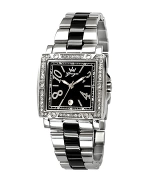 Yonger and Bresson: Two Tone Stainless Steel Bracelet with Diamonds on the Bezel Watch