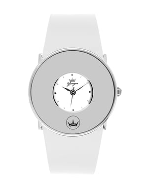 Yonger and Bresson: White Dial Silver Watch