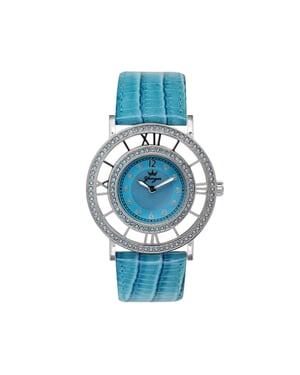 Yonger and Bresson Blue Dial Blue Band Watch