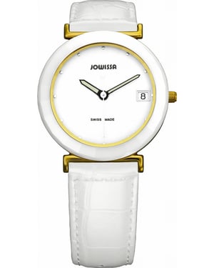 Jowissa: Ceramic Classic Women'sWhite Watch
