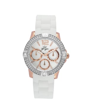 Yonger and Bresson White Dial Rose Gold Watch