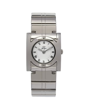 Yonger and Bresson: White Dial Silver Watch