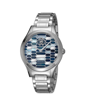 Roberto Cavalli Women's Dark Blue Dial Stainless Steel Watch