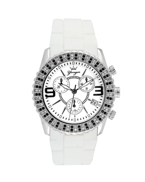 Yonger and Bresson White Band with White Dial Watch