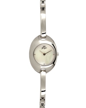 Yonger and Bresson: Silver Watch with White Dial