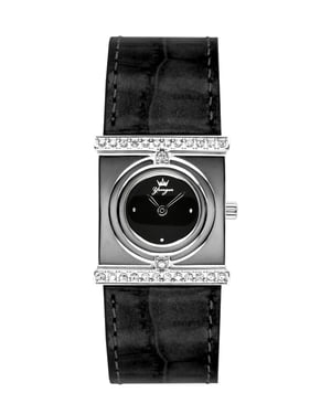 Yonger and Bresson Black Dial Diamonds Watch