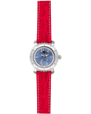 Yonger: Watch Red Band with Silver Dial