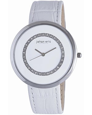 Johan Eric Women's Vejle JE5002-04-001 Leather Calfskin White Watch