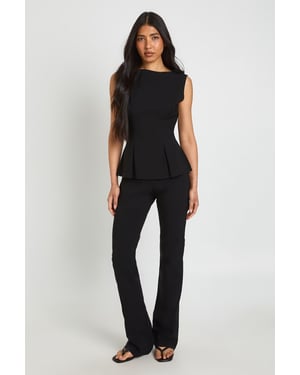Tall Stretch High Waisted Flared Trousers