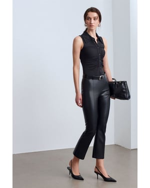 Hoge Taille Nepleer Flared Leggings