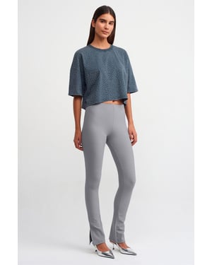High-waisted Flared Leggings met Split