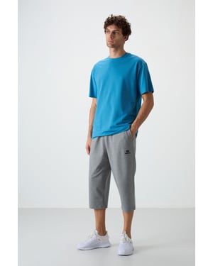 Heren Mid-waist Wijde Capri Shorts