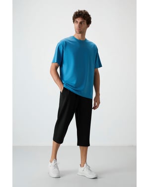 Heren Midden taille Wijde Capri Shorts
