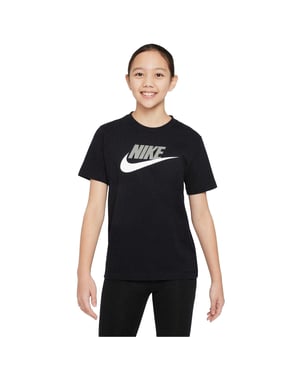 Nike Sportswear Logo T-shirt i bomull för barn/ungdomar (Svart/grå)