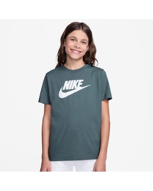 Nike Sportswear Logo T-shirt i bomull för barn/ungdomar (Skiffergrått)