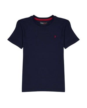 Farah Geborduurd Logo-T-shirt voor Kinderen/Kinderen (Marineblauw)