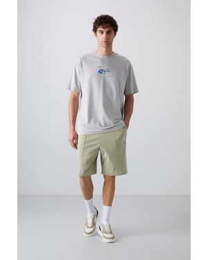 Herrstickade Sweatshorts