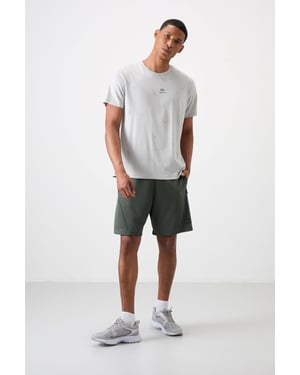 Herrarnas Polyester Stickade Träningsshorts