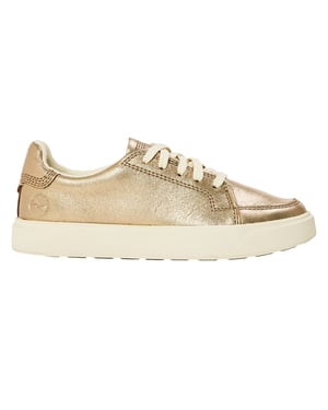 Timberland Kvinnor/Damer läderskor för träningsskor (Metalliskt guld)