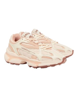 Lacoste Dames/Dames L003 2K24 Suède Hoge Zool Trainers (Roze)